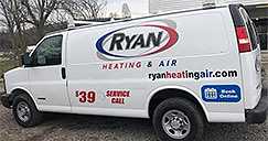 ryan heating and air service white van